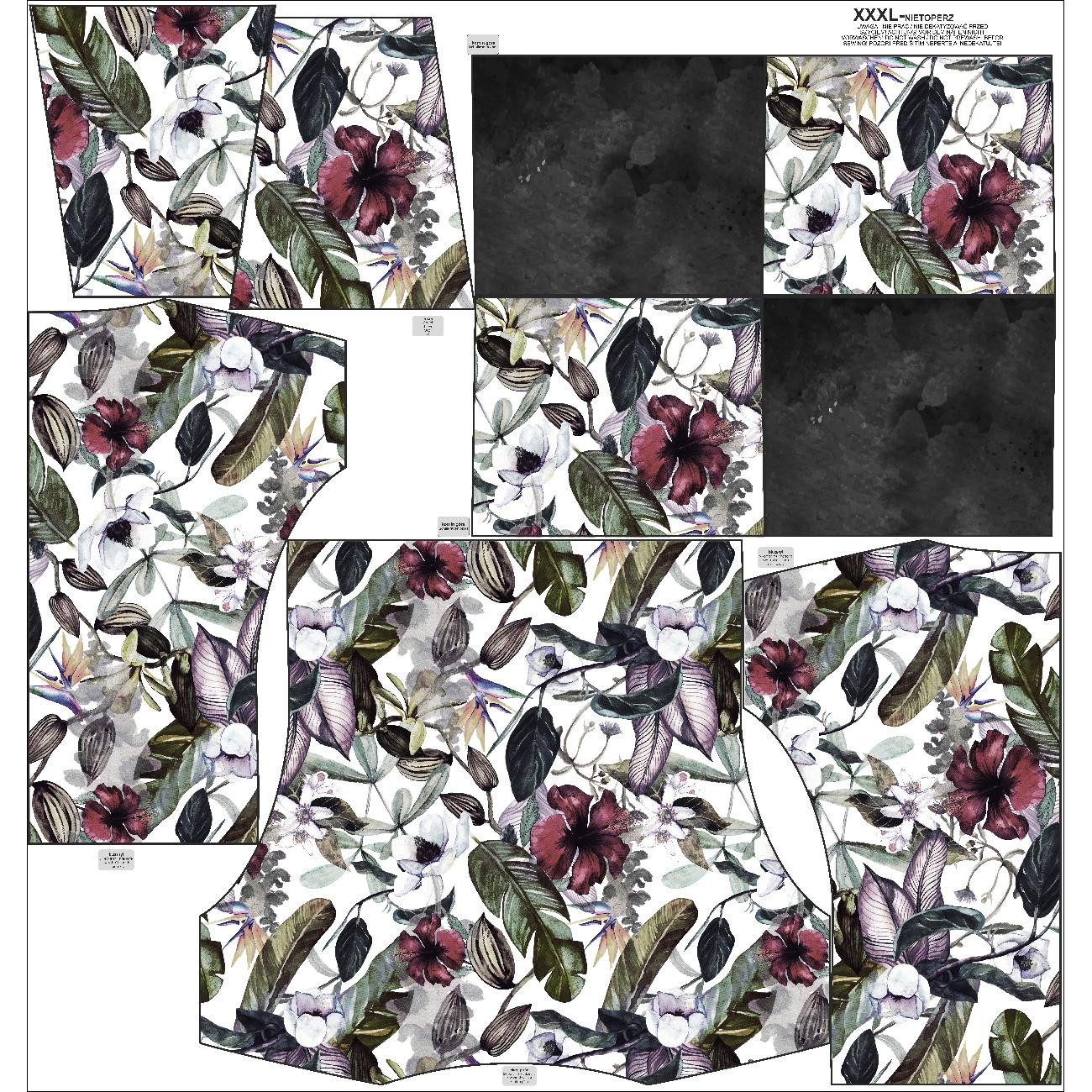 SNOOD SWEATSHIRT (FURIA) - PARADISE FLOWERS - looped knit fabric 