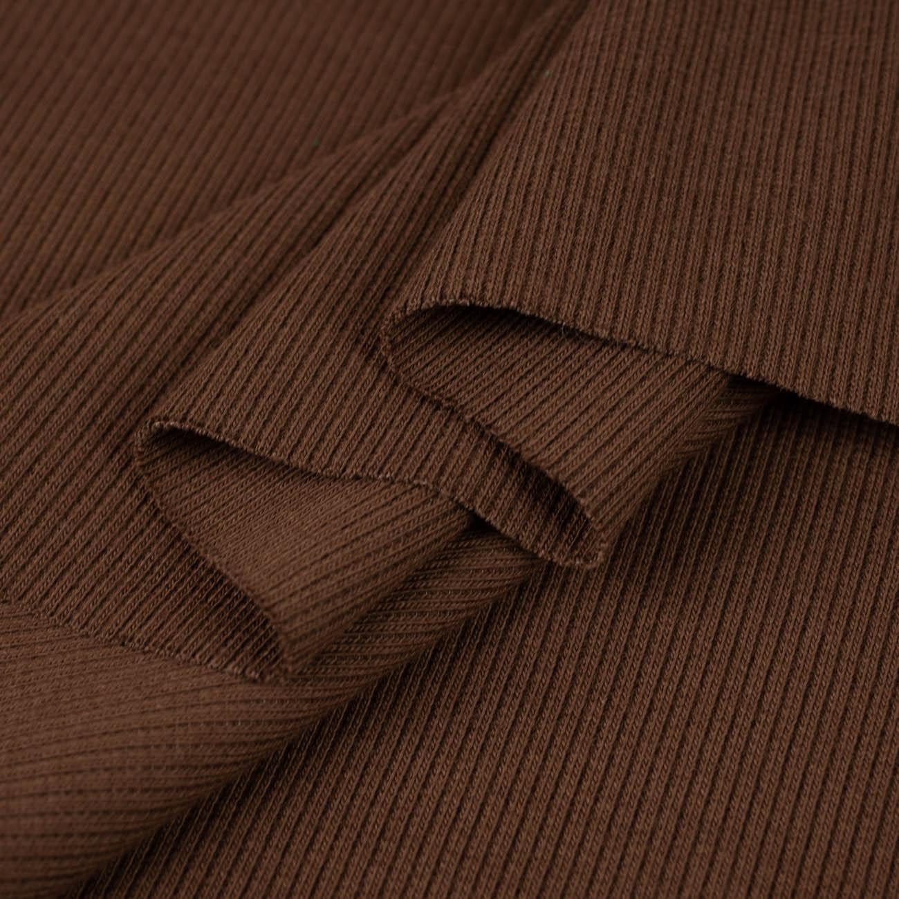 D-135 CHOCOLATE - Ribbed knit fabric