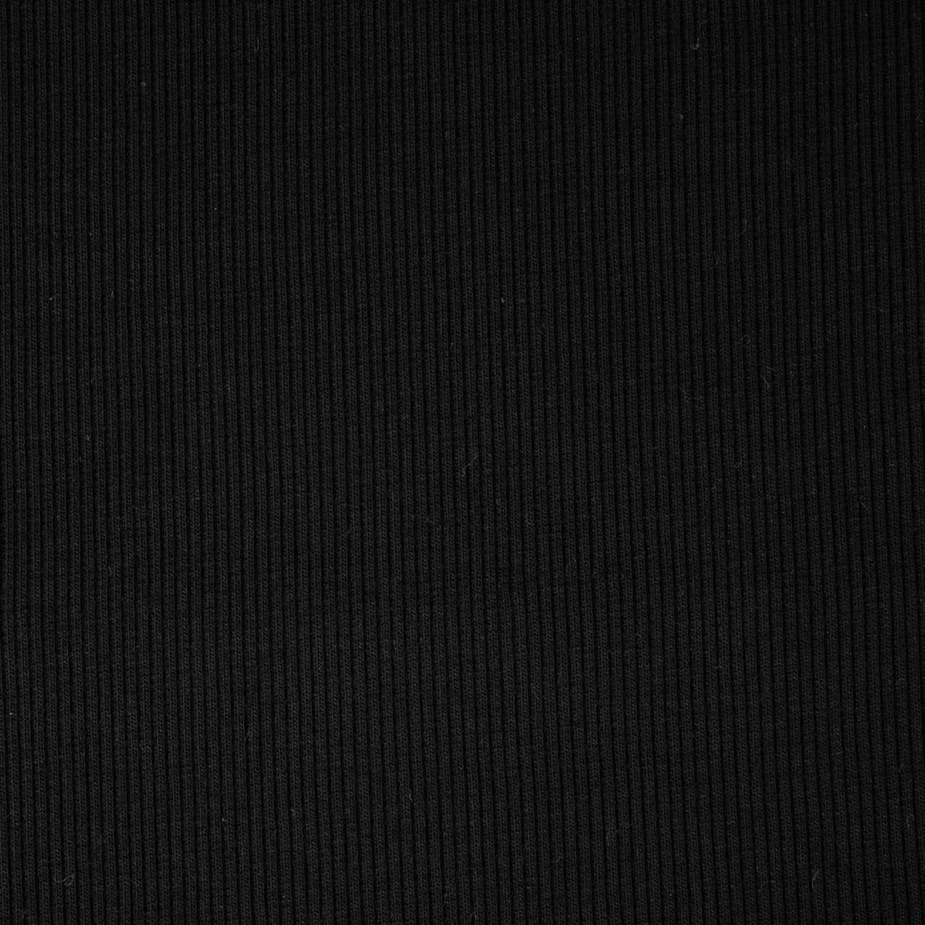 D-16 BLACK - Ribbed knit fabric