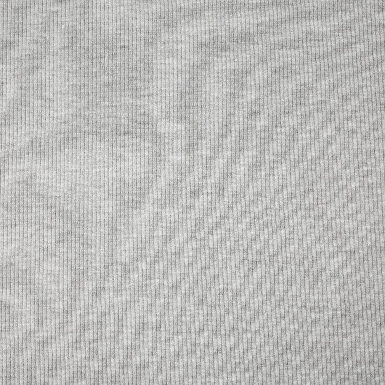 D-20 MELANGE LIGHT GRAY - Ribbed knit fabric