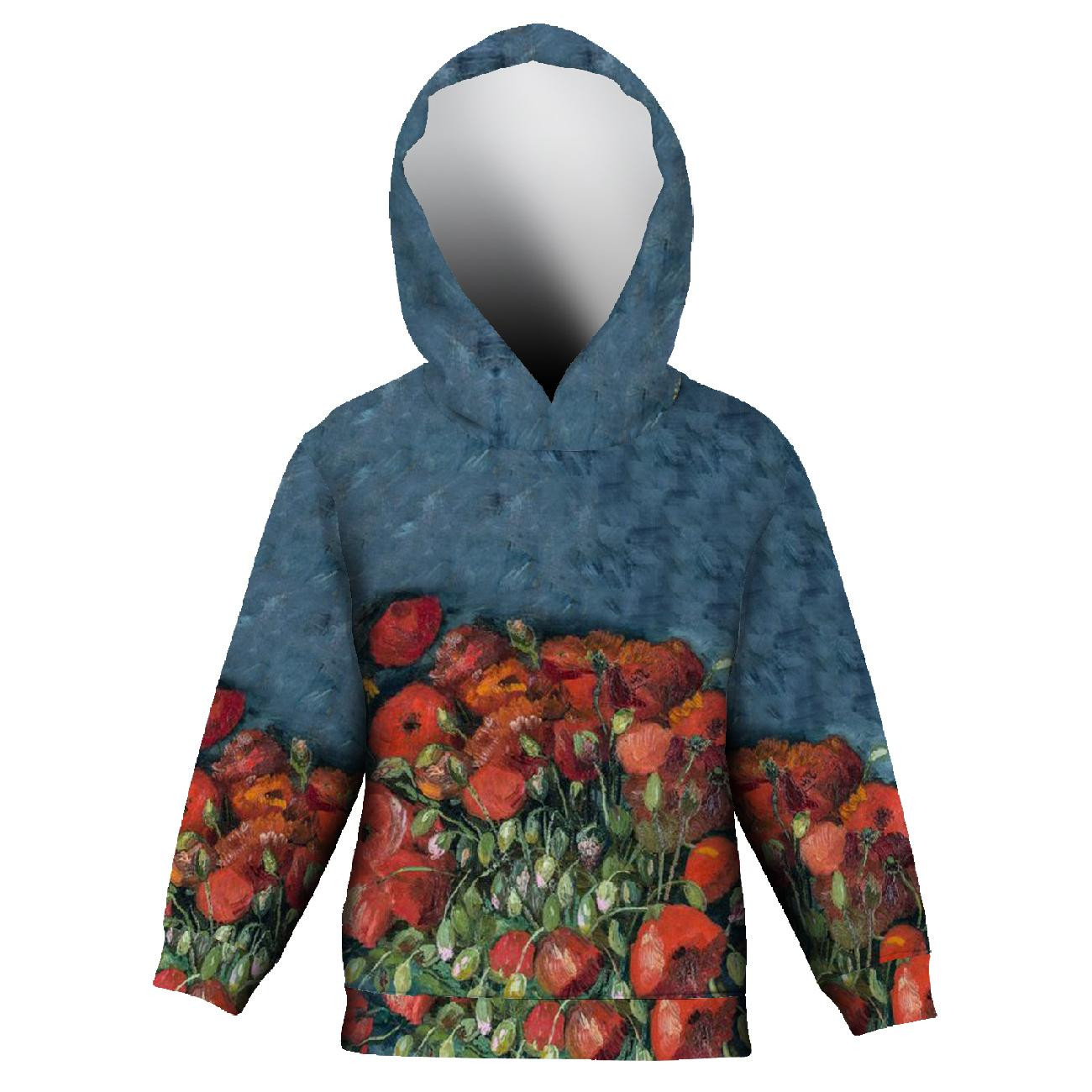 KID'S HOODIE (ALEX) - VASE WITH POPPIES (Vincent van Gogh) - sewing set