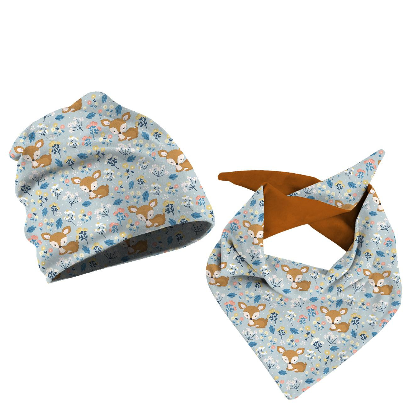 KID'S CAP AND SCARF (CLASSIC) - DEERS ON A MEADOW pat. 2 - sewing set