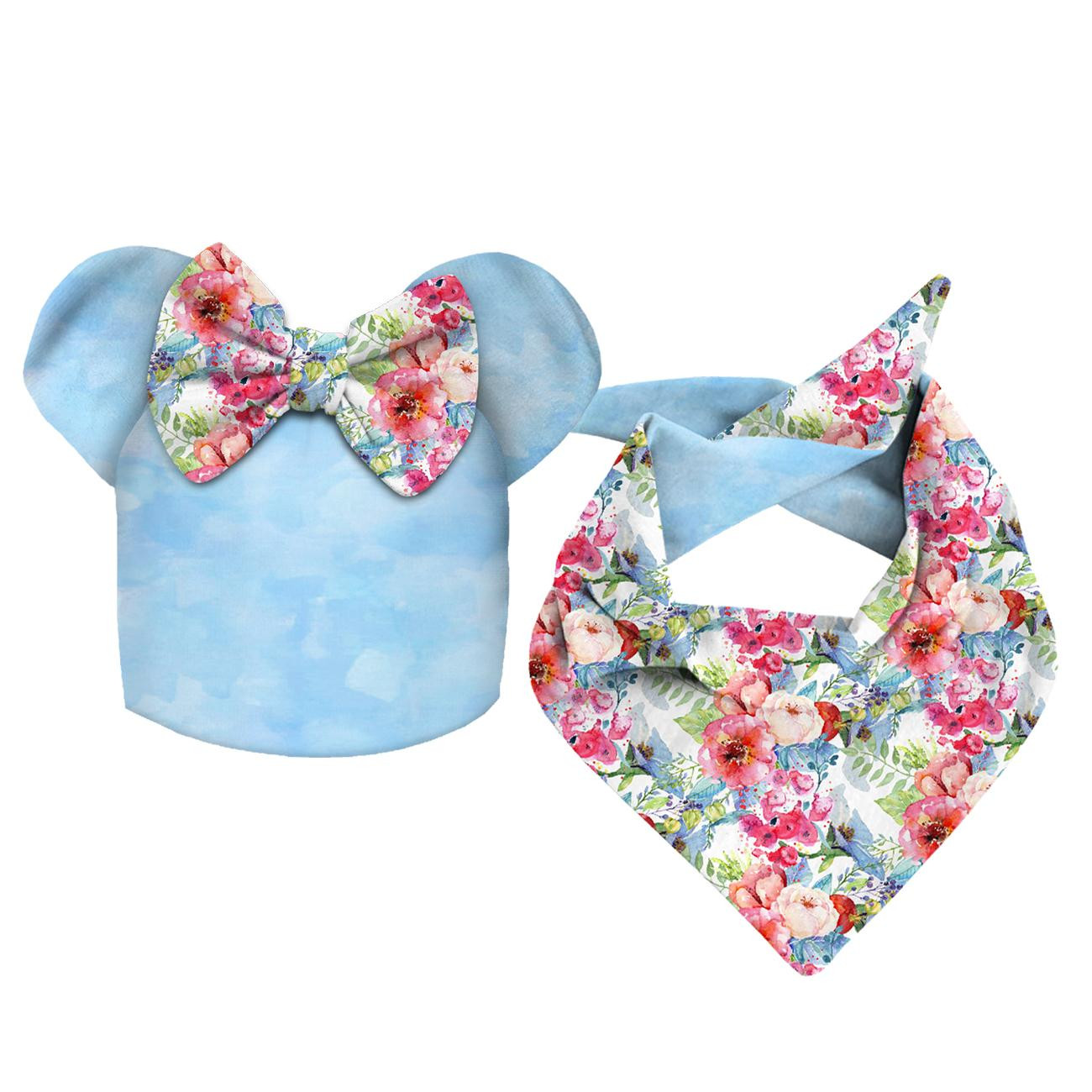 KID'S CAP AND SCARF (MOUSE) - WILD ROSE PAT. 3 (IN THE MEADOW) - sewing set