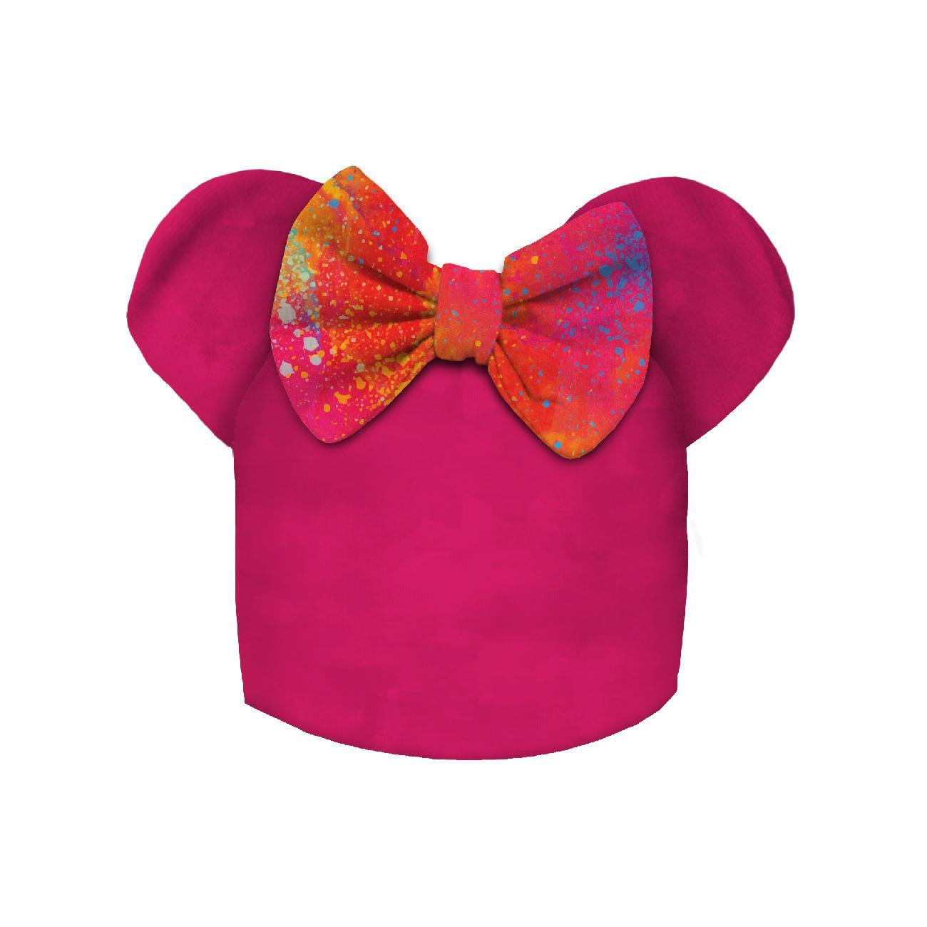 KID'S CAP AND SCARF (MOUSE) - COLORFUL SPECKS 48-50