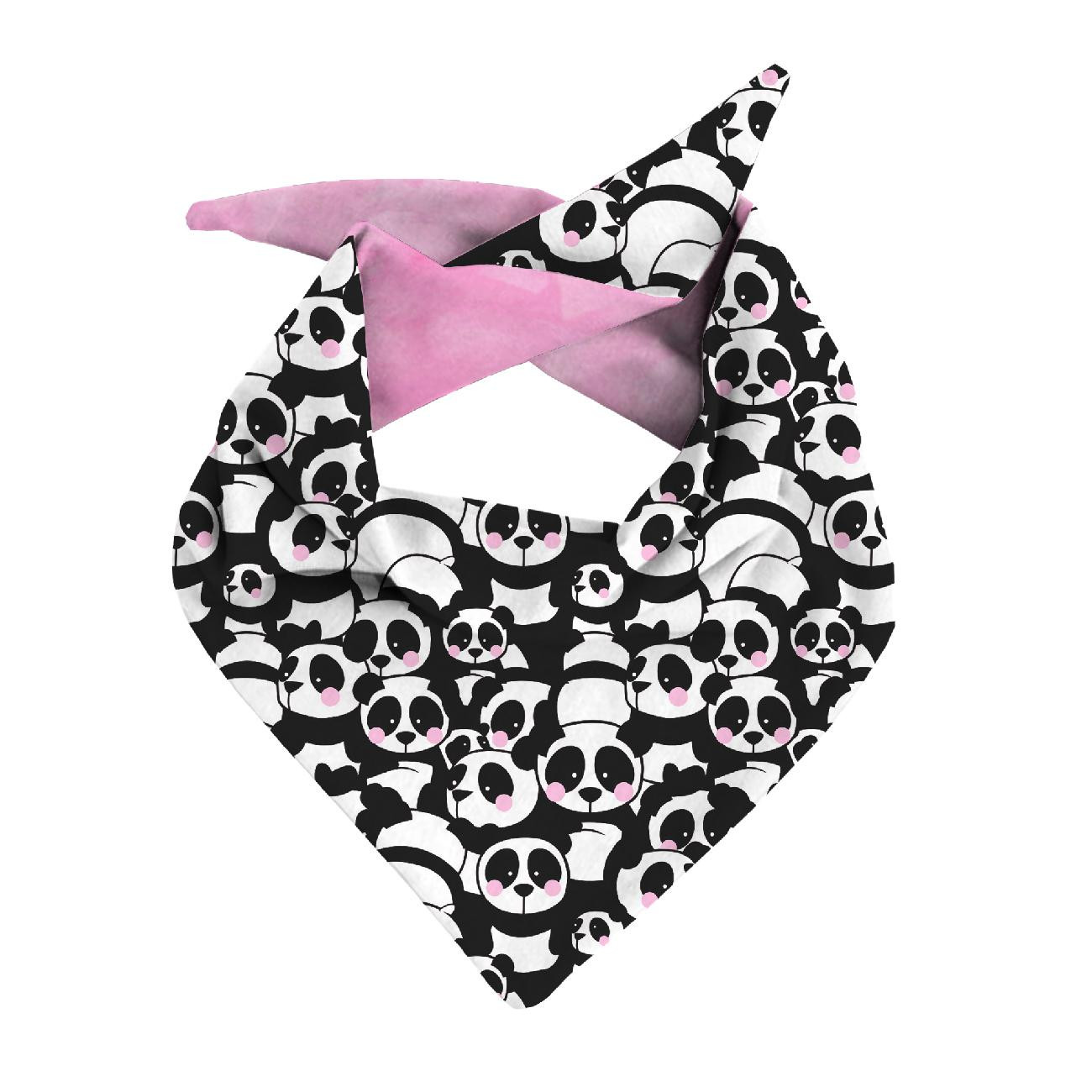 KID'S CAP AND SCARF (MOUSE) - PANDAS / pink - sewing set