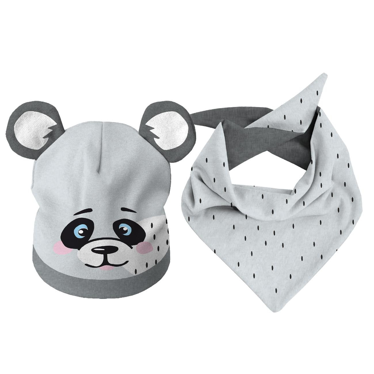 KID'S CAP AND SCARF (TEDDY) - PANDA AMELIE - sewing set