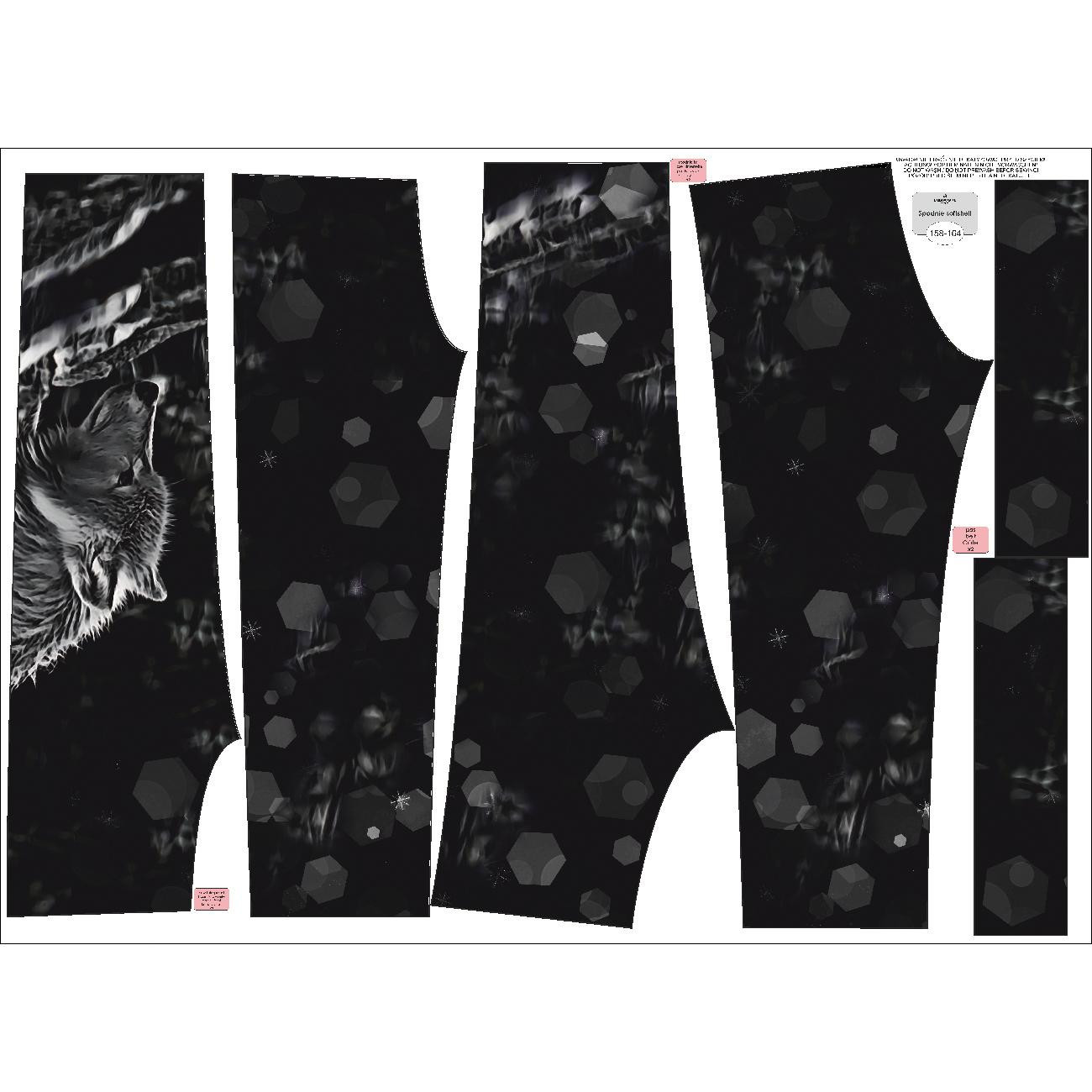 CHILDREN'S SOFTSHELL TROUSERS (YETI) - ARCTIC WOLF - sewing set