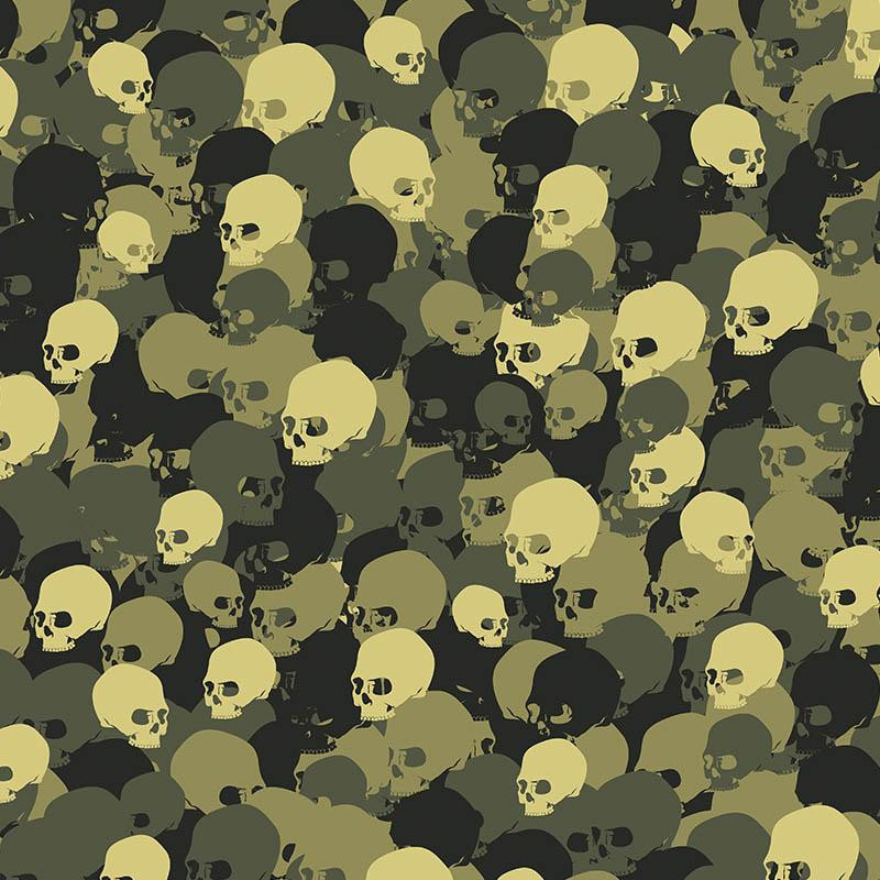 CAMOUFLAGE SKULLS / olive