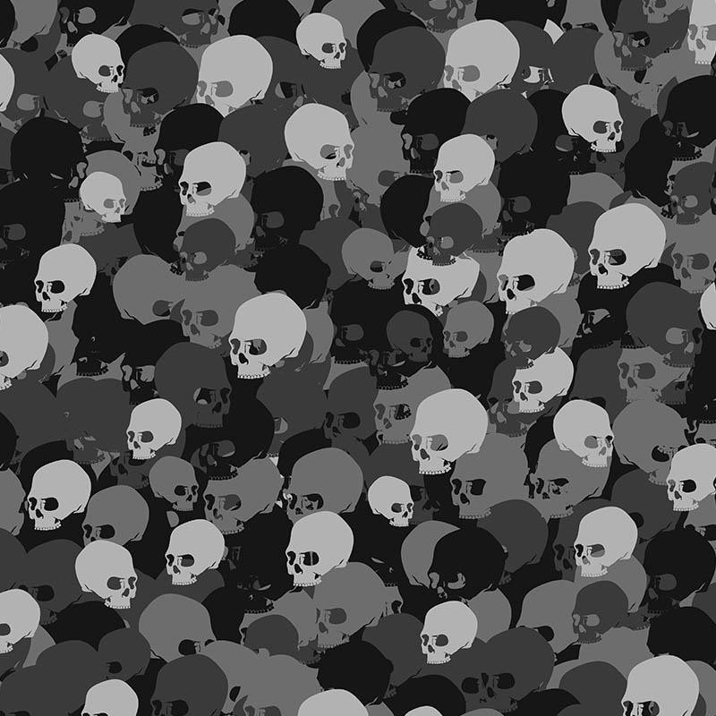 CAMOUFLAGE SKULLS / olive