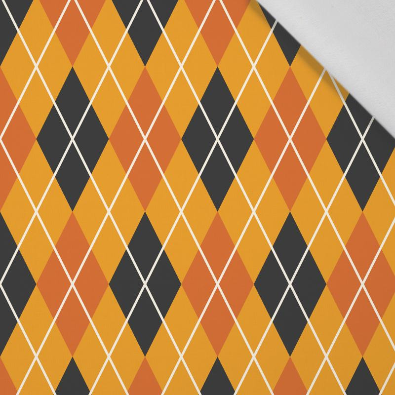 HALLOWEEN SWEATER DIAMONDS / pumpkin - Cotton woven fabric