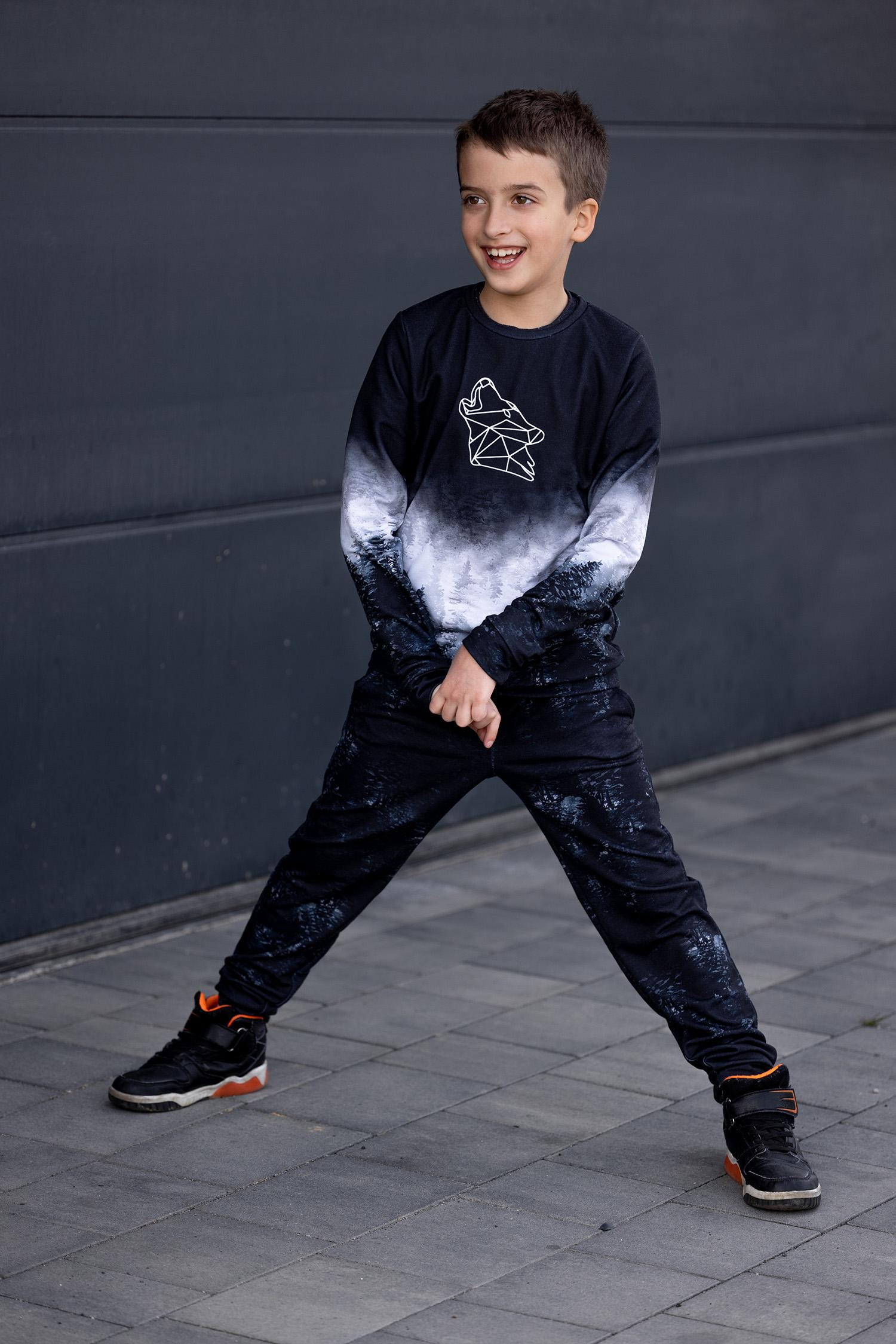 Children's tracksuit (MILAN) - GALAXY / melange light grey (GALAXY) - sewing set