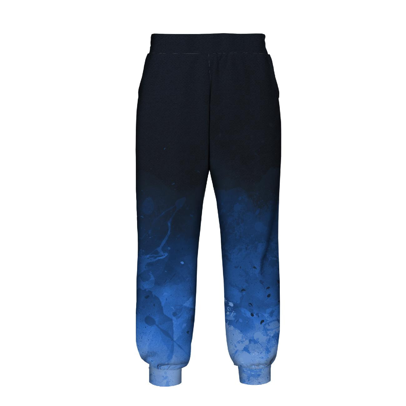 WOMEN'S JOGGERS (NOEMI) - SPECKS (classic blue) / black - sewing set