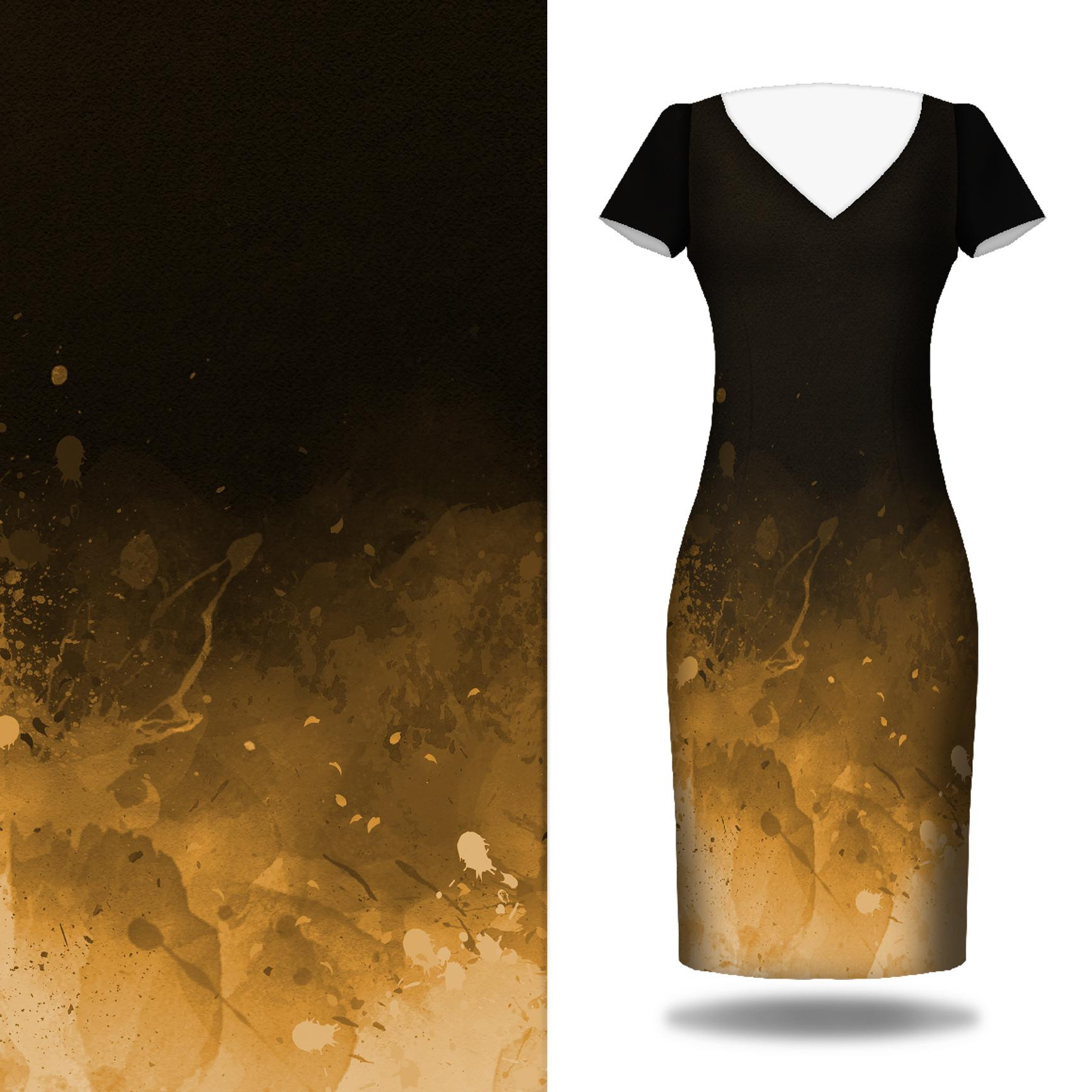 SPECKS (gold) / black - dress panel 