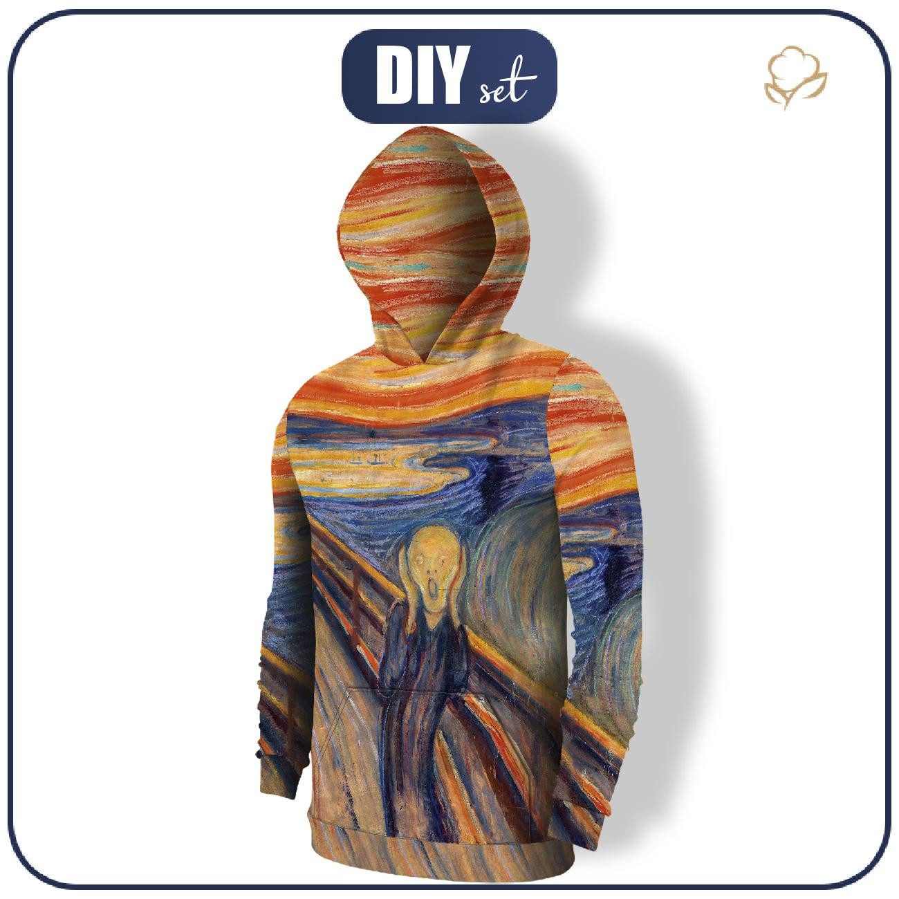 MEN’S HOODIE (COLORADO) - THE SCREAM (Edvard Munch) - sewing set