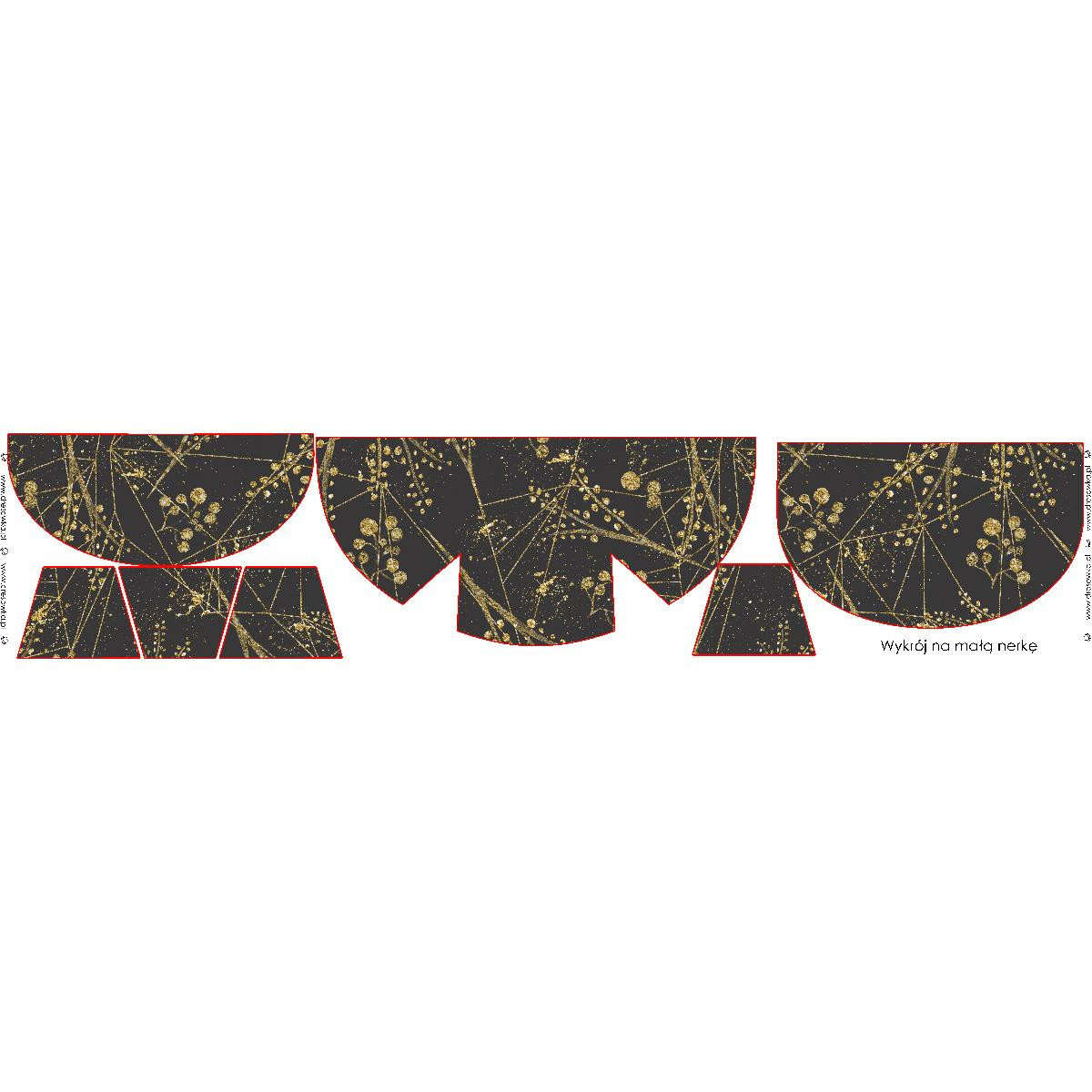 HIP BAG - LEAVES pat. 12 (gold) / Choice of sizes