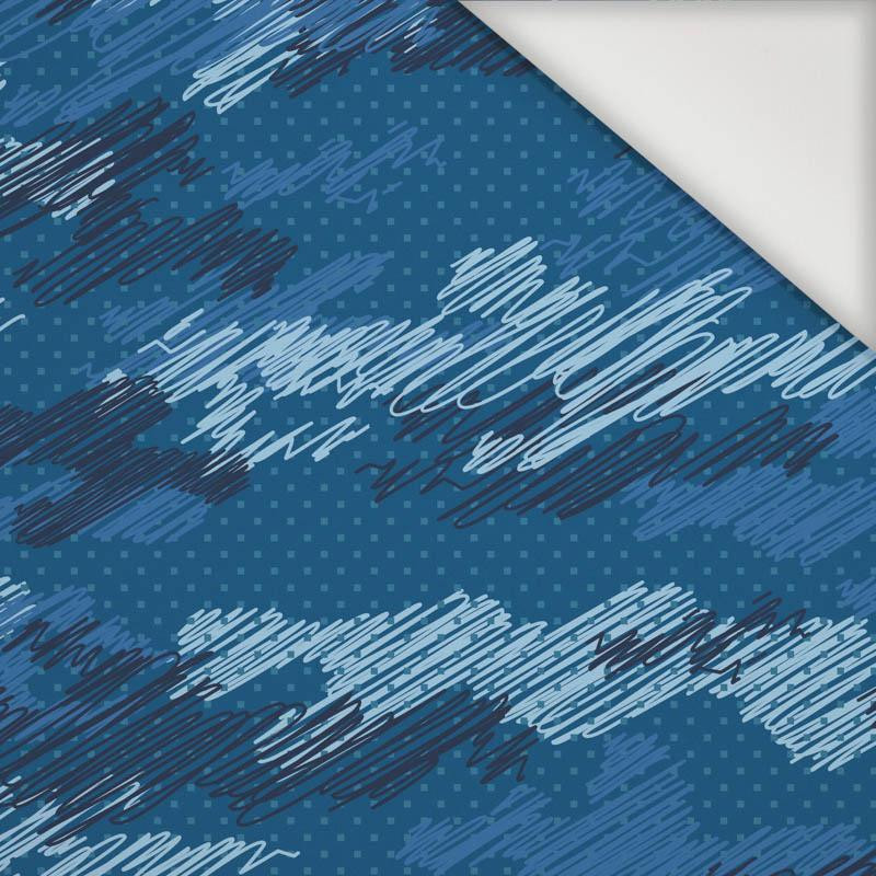 CAMOUFLAGE - scribble / classic blue - Nylon fabric PUMI
