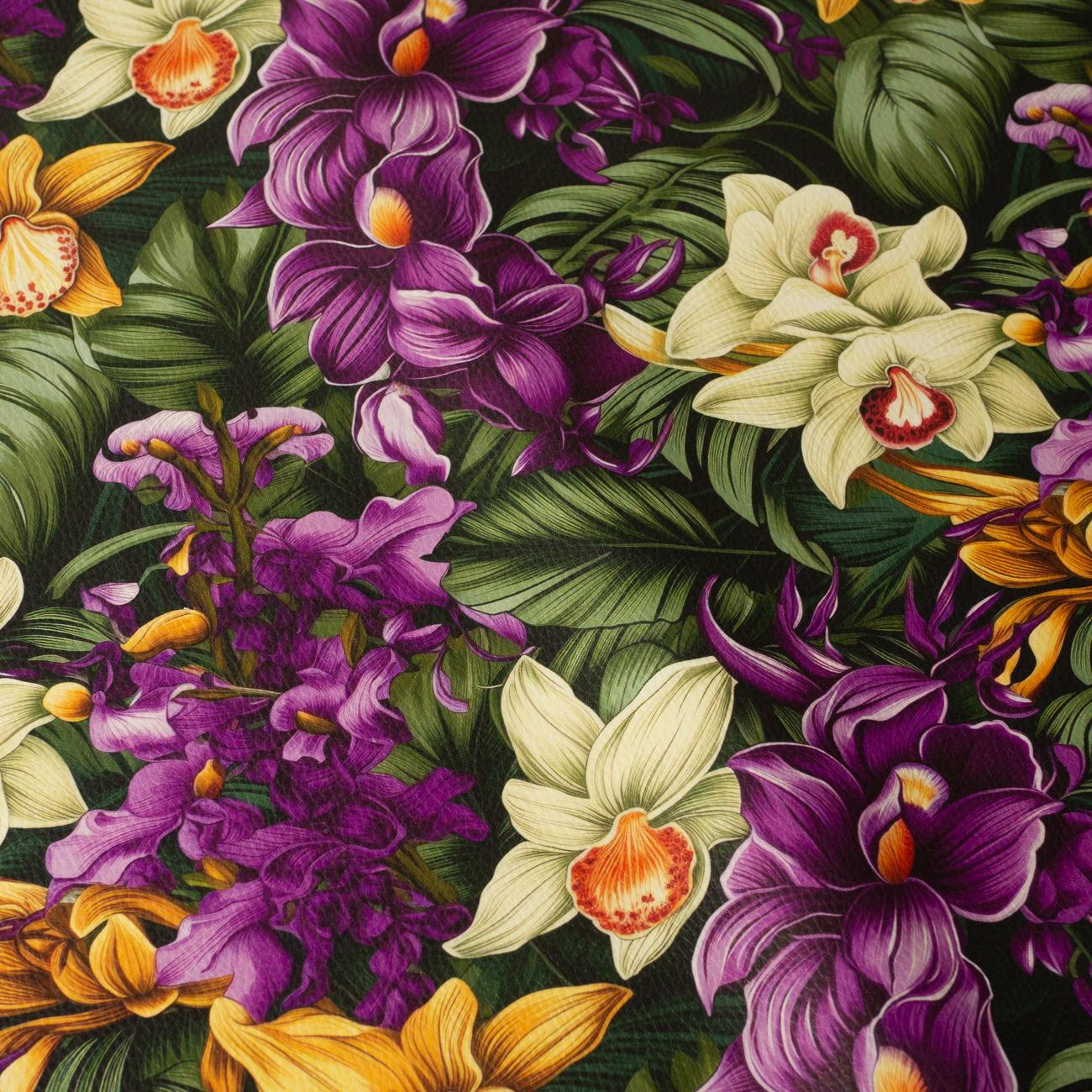 EXOTIC ORCHIDS PAT. 7 (46 cm x 50 cm) - thick pressed leatherette