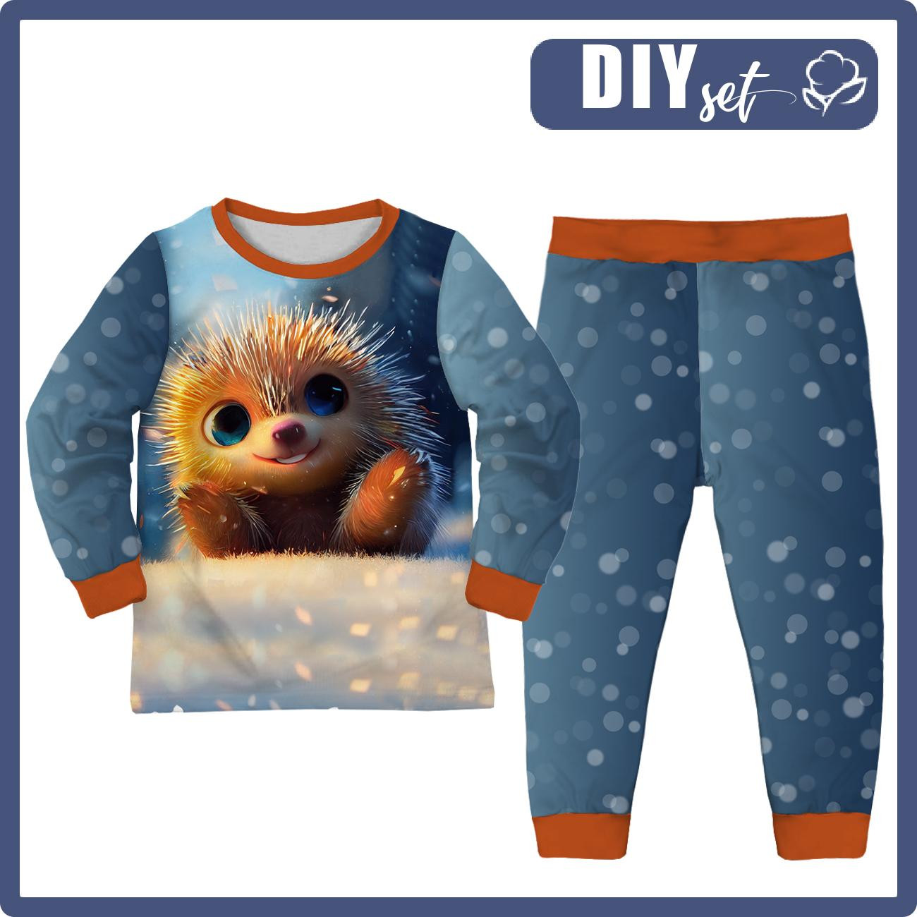 CHILDREN'S PAJAMAS " MIKI" - ANIMATED HEDGEHOG - sewing set