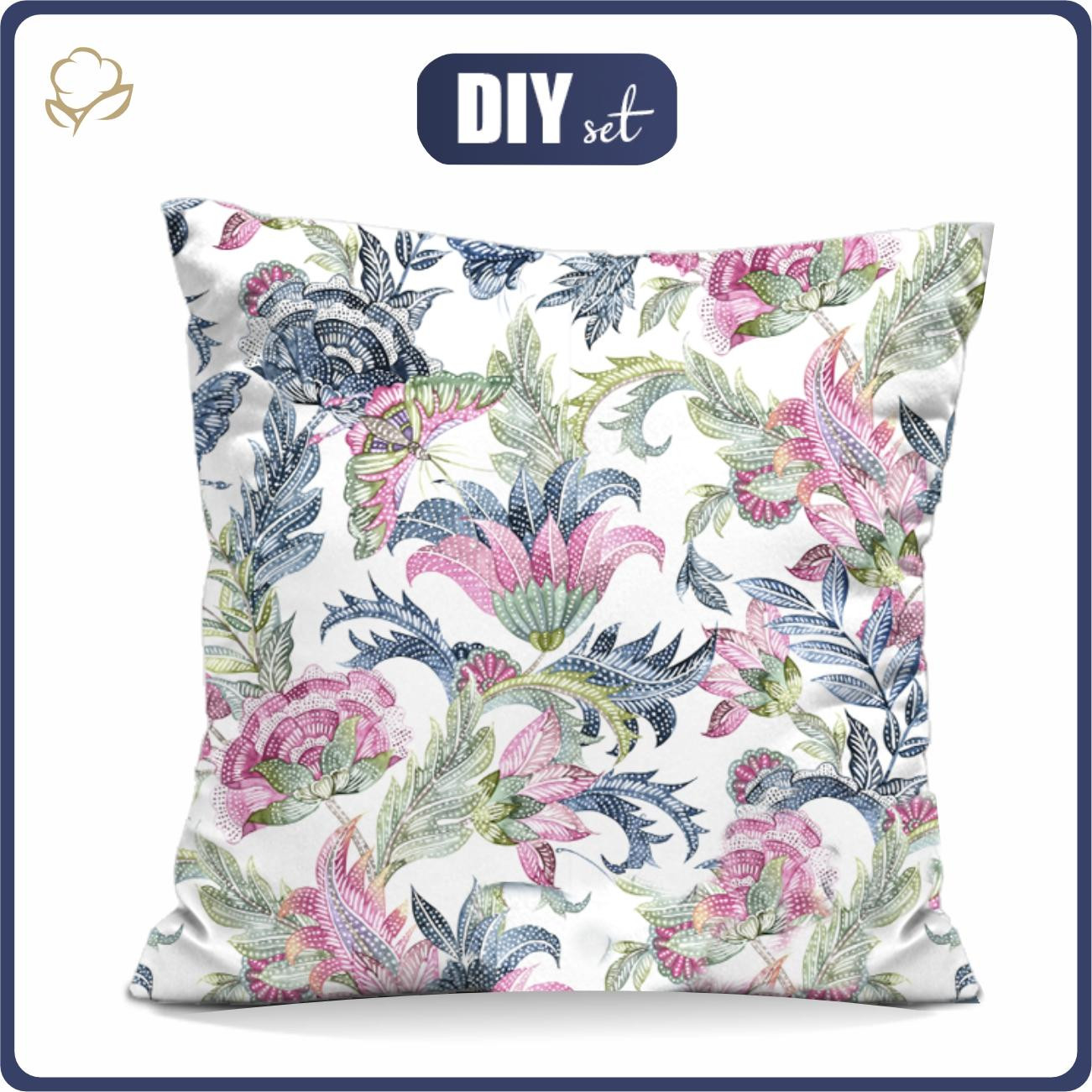 PILLOW 45X45 - AMBATIK pat. 2 - Upholstery velour - sewing set