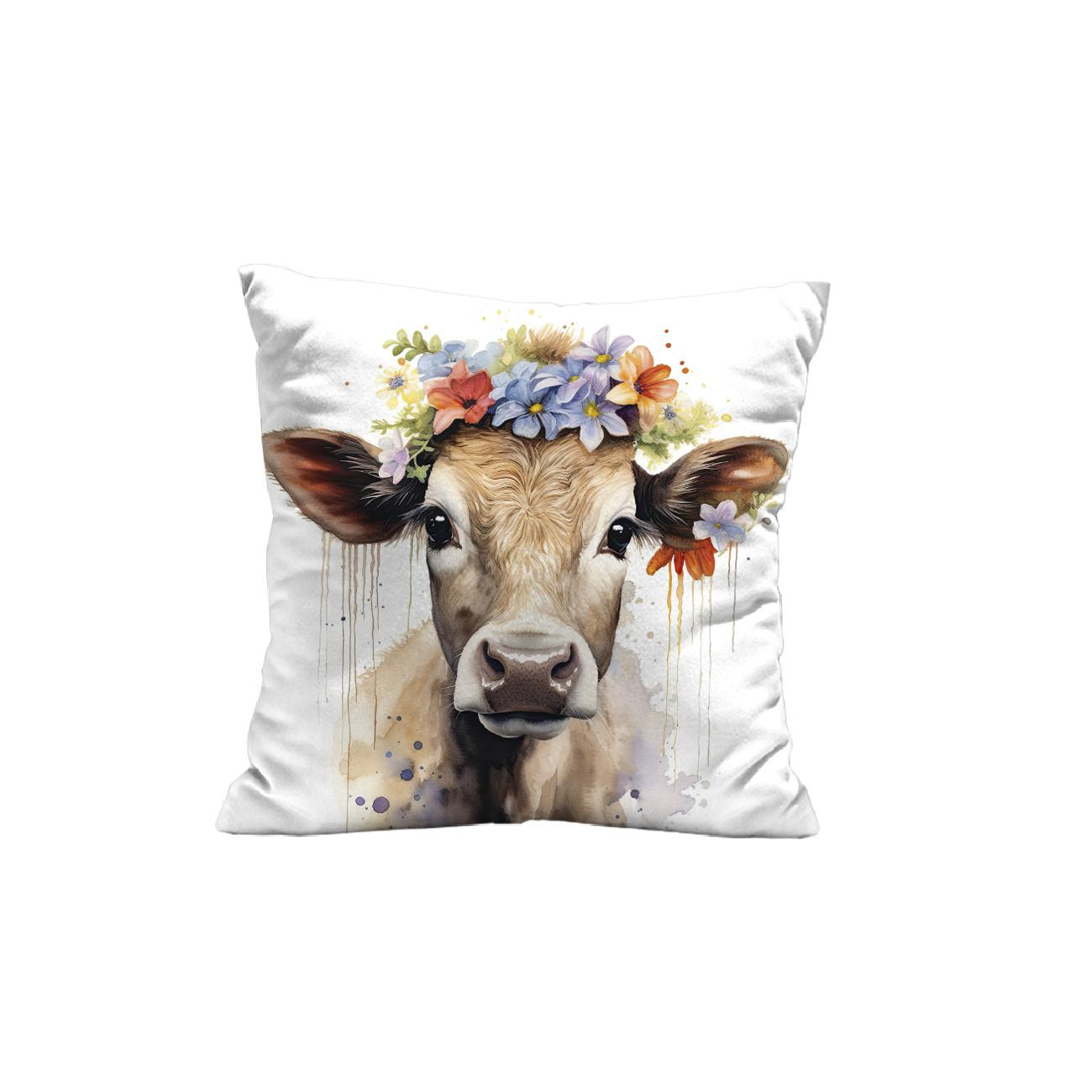 PILLOW 45X45 - WATERCOLOR COW - sewing set