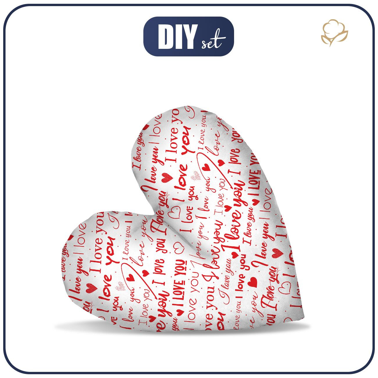 DECORATIVE PILLOW HEART -  I LOVE YOU