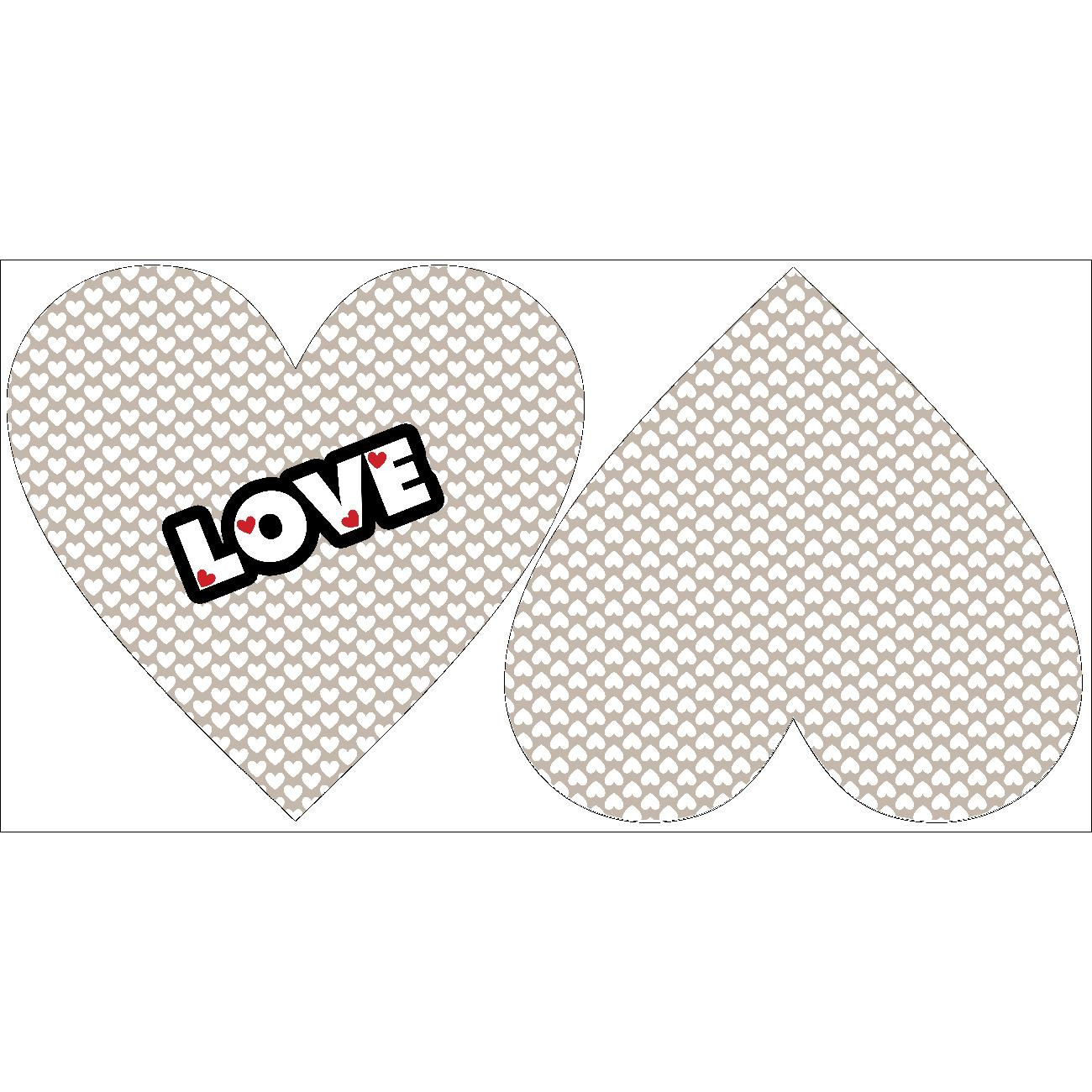 DECORATIVE PILLOW HEART - LOVE / HEARTS beige