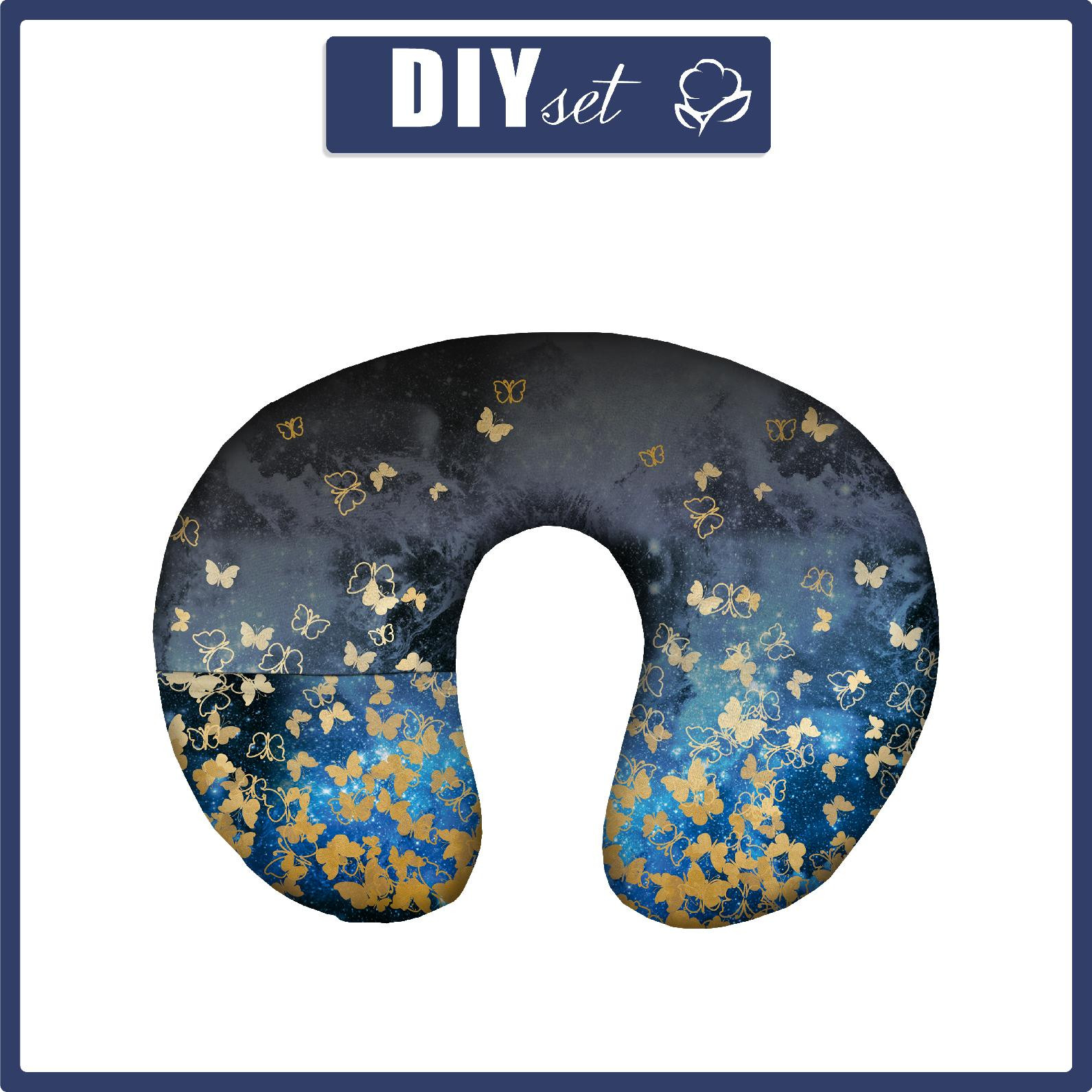 NECK PILLOW - BUTTERFLIES / gold - sewing set