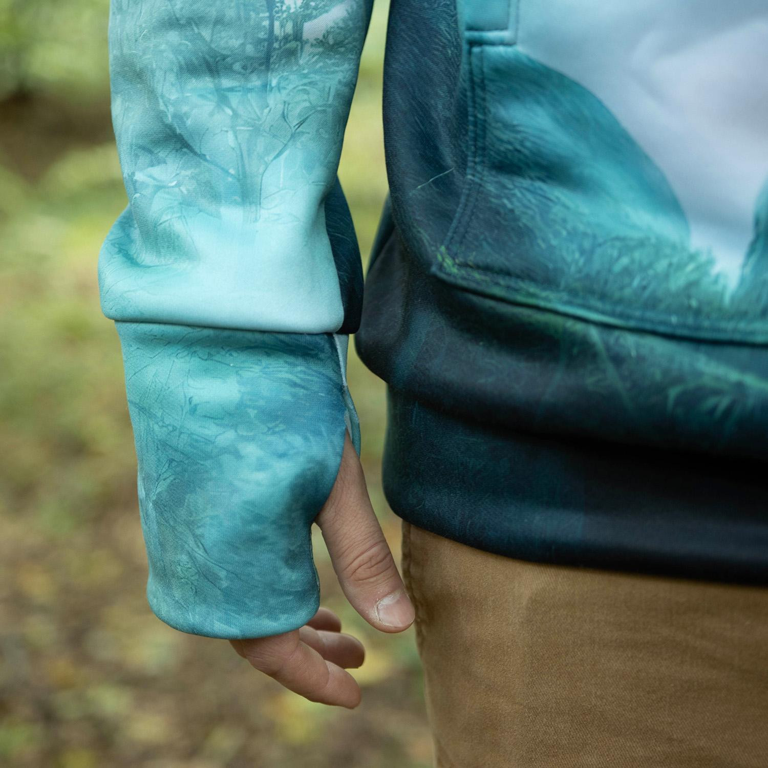 HYDROPHOBIC HOODIE UNISEX - FOREST TRAIL - sewing set