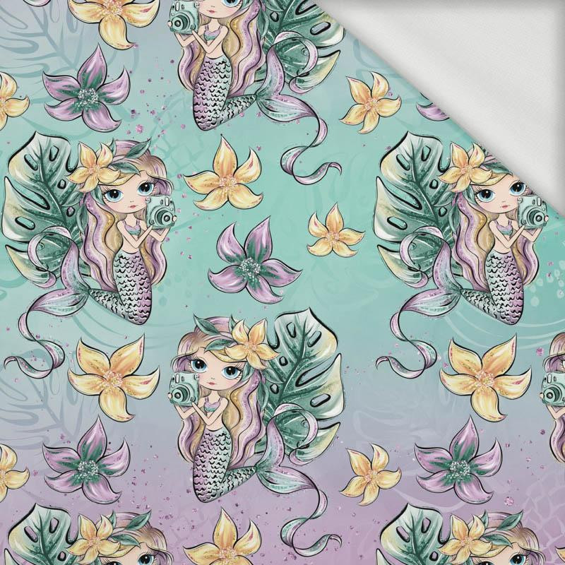 MERMAIDS AND CAMERAS - looped knit fabric