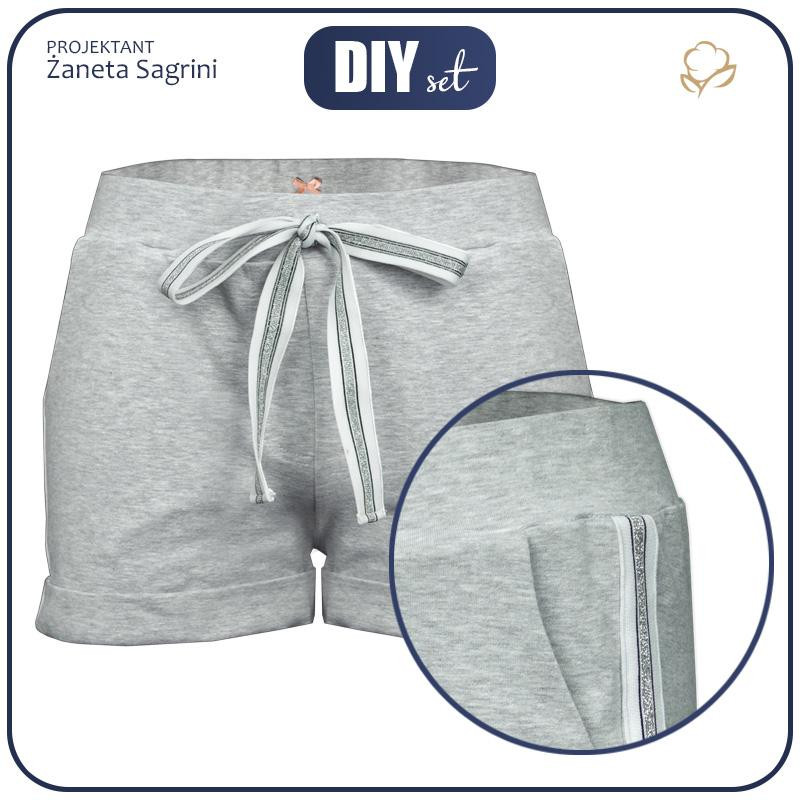 Kid’s shorts - melange light grey 110-116