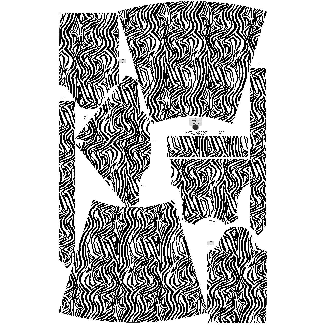 WRAP MIDI DRESS (BIANCA) - ZEBRA / black-white - sewing set