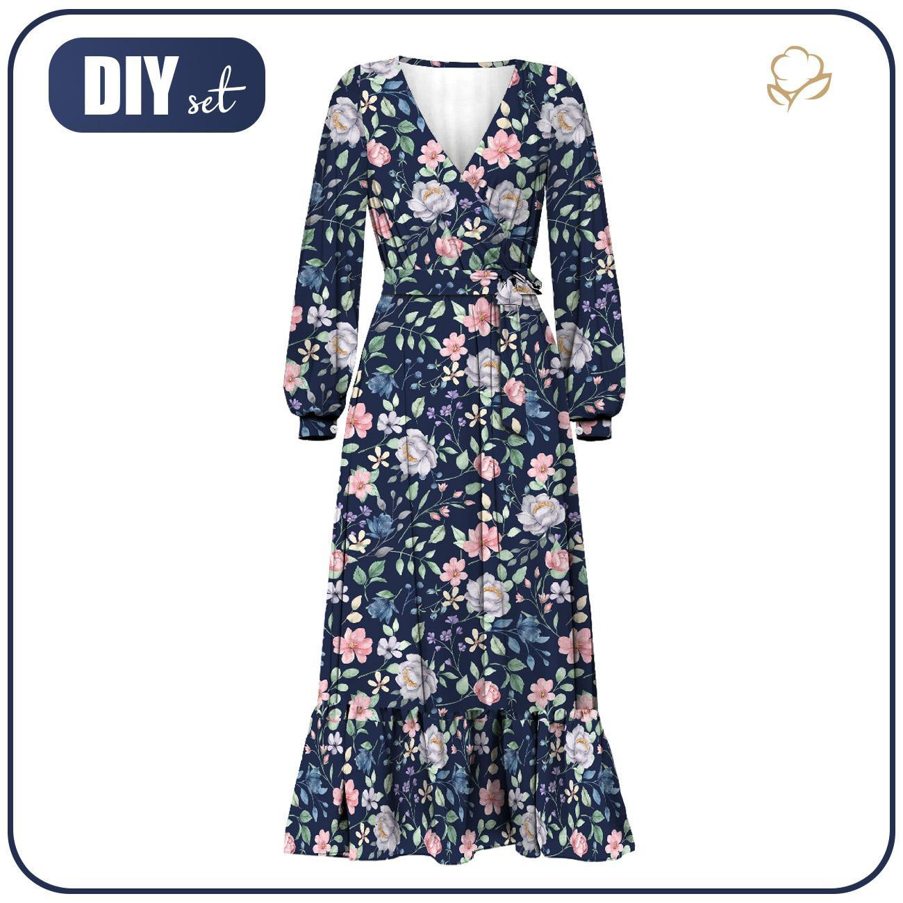 WRAP FLOUNCED DRESS (ABELLA) - SUMMER FOLK pat. 5 - sewing set L