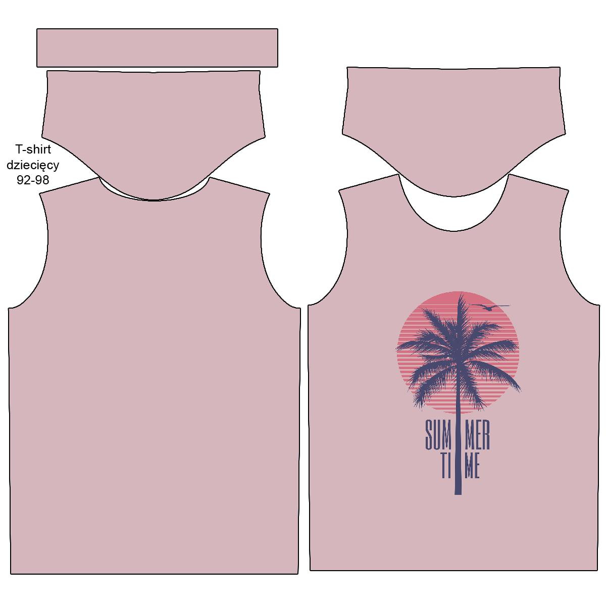 KID’S T-SHIRT - SUMMER TIME / pink - single jersey 