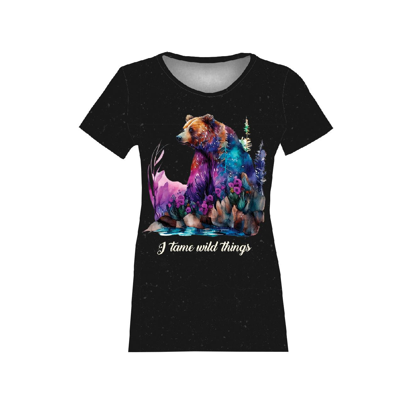 WOMEN’S T-SHIRT - BEAR ON A ROCK - sewing set