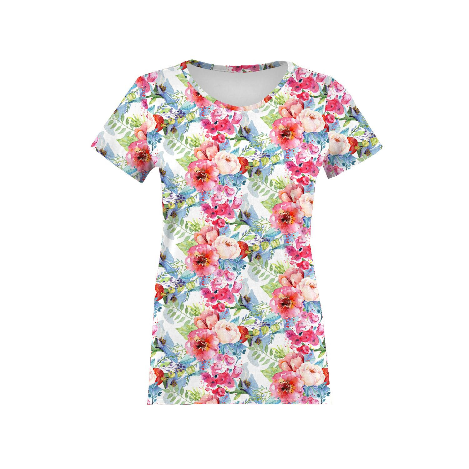WOMEN’S T-SHIRT - WILD ROSE PAT. 3 (IN THE MEADOW) - single jersey