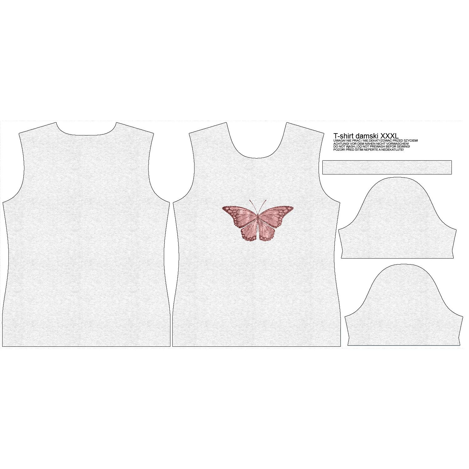 WOMEN’S T-SHIRT - BUTTERFLY pat. 1 (GLITTER BUTTERFLIES) - single jersey