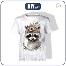 KID’S T-SHIRT (128/134) - BABY RACCOON - sewing set 