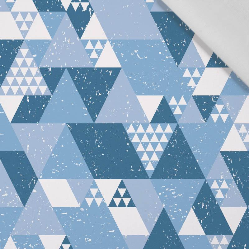 TRIANGLES / classic blue - Cotton woven fabric