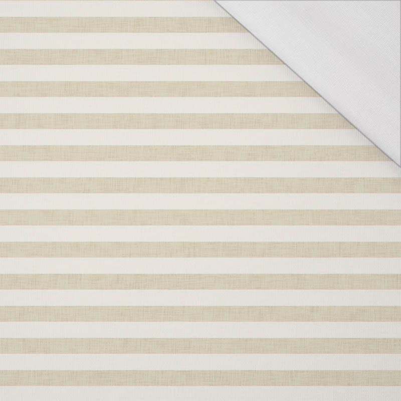 STRIPES 1x1 - acid ecru / acid  beige - single jersey with elastane 