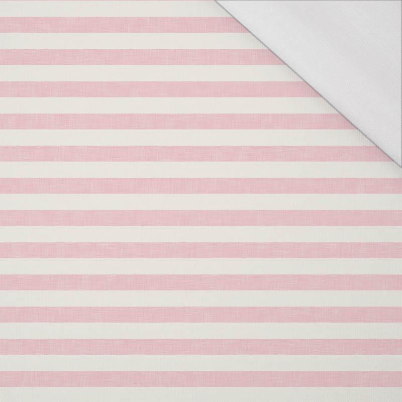 STRIPES 1x1 - acid ecru / acid pink - single jersey with elastane 