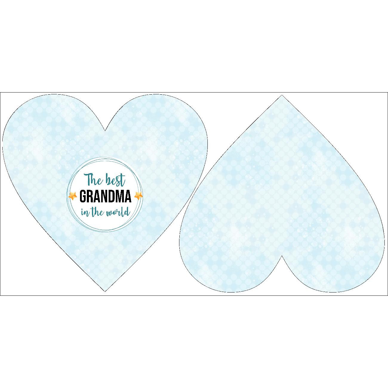 DECORATIVE PILLOW HEART - The best grandmother in the world / HOARFROST 