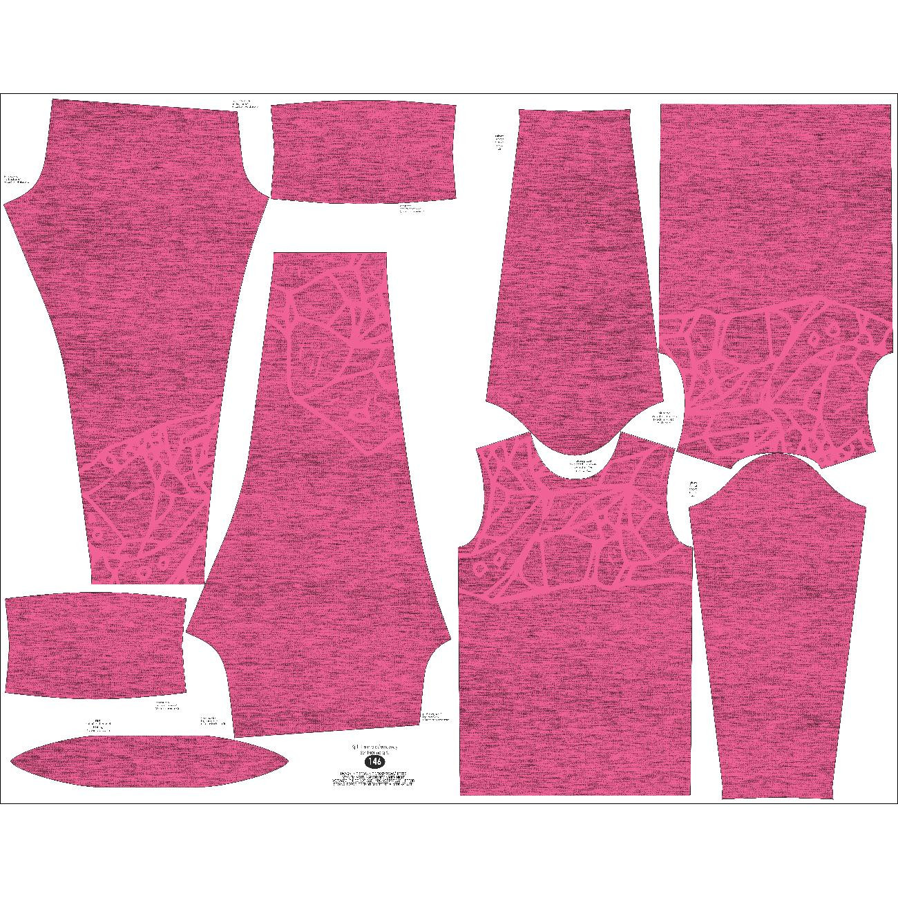 THERMO GIRL'S SET (NANCY) - MELANGE FUCHSIA - sewing set