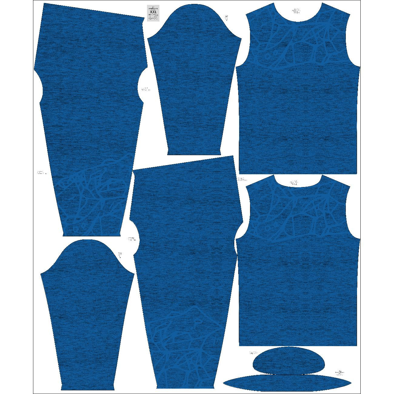 THERMO MEN'S SET (STEVE) - MELANGE BLUE - sewing set