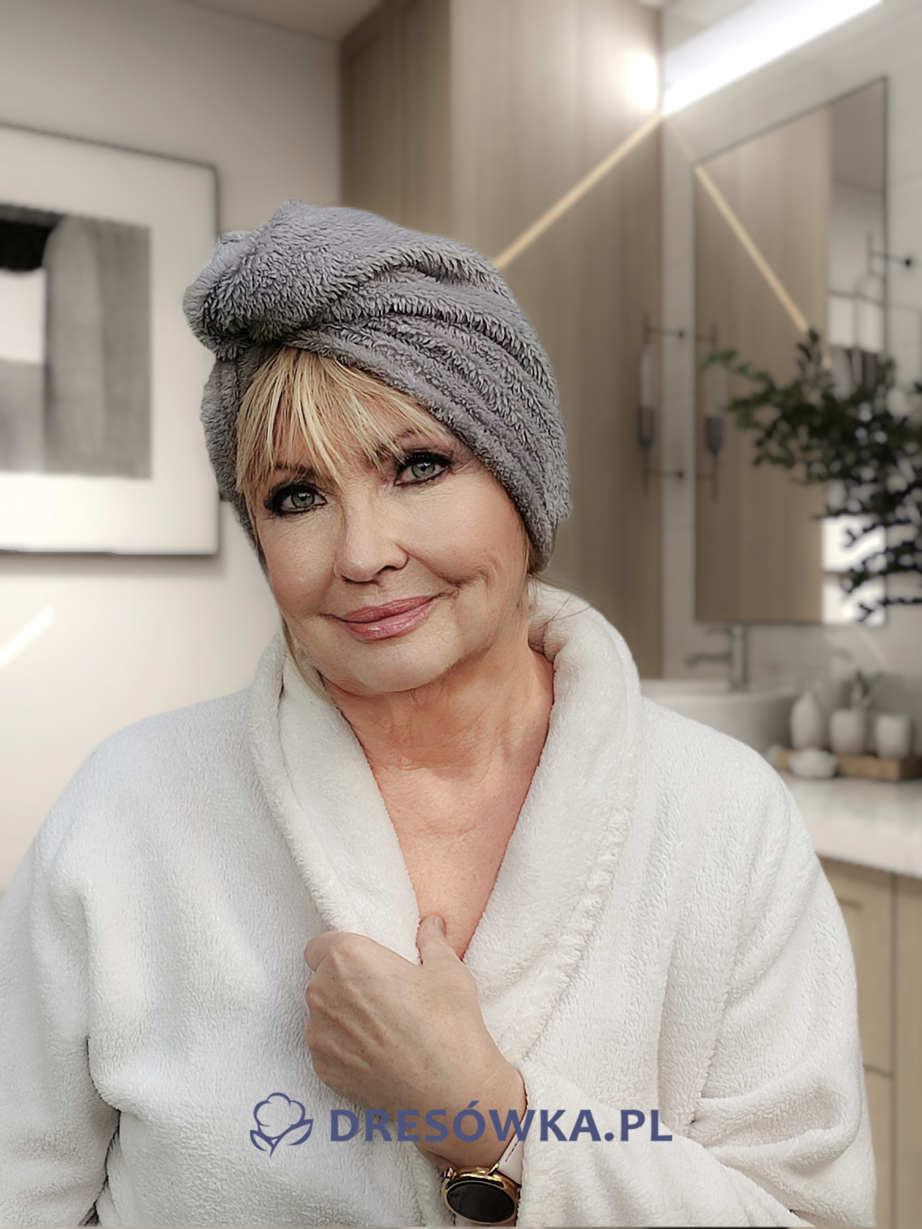 HAIR TURBAN - LIGHT GRAY
