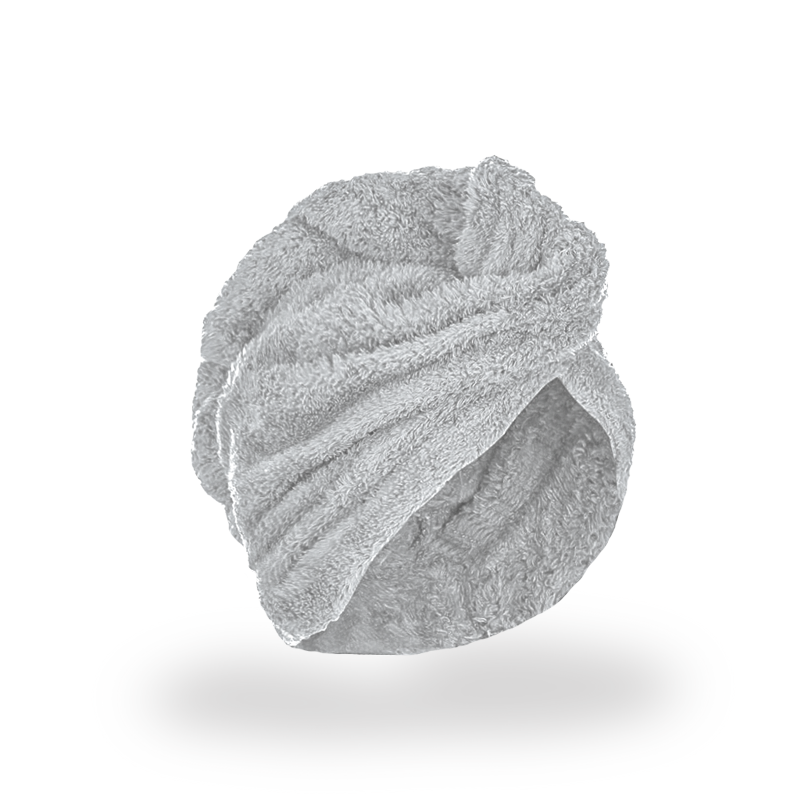 HAIR TURBAN - LIGHT GRAY