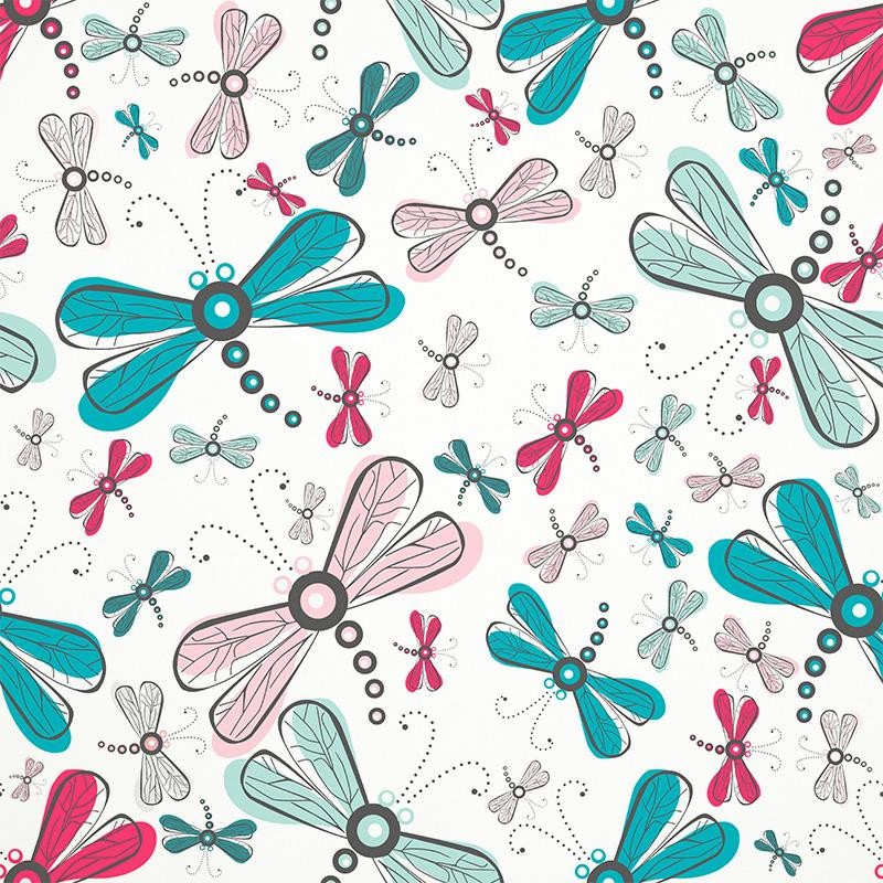 DRAGONFLIES - Cotton woven fabric