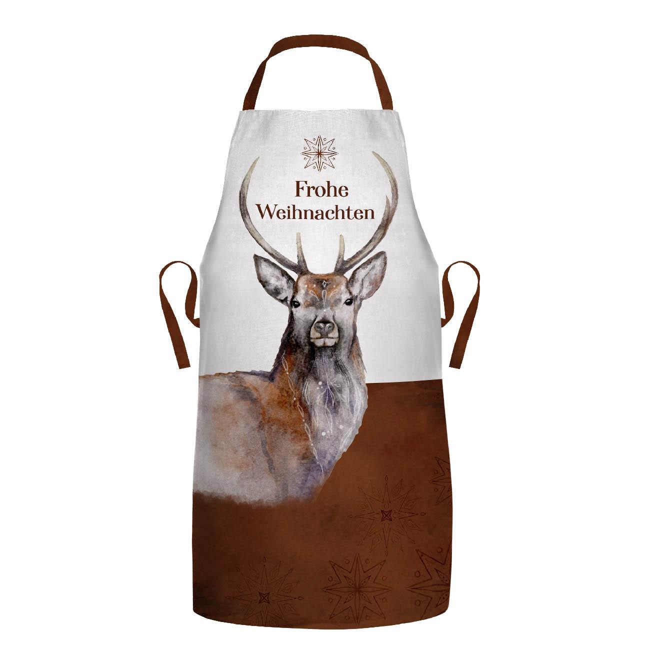 CHRISTMAS APRON - Frohe Weihnachten / reindeer