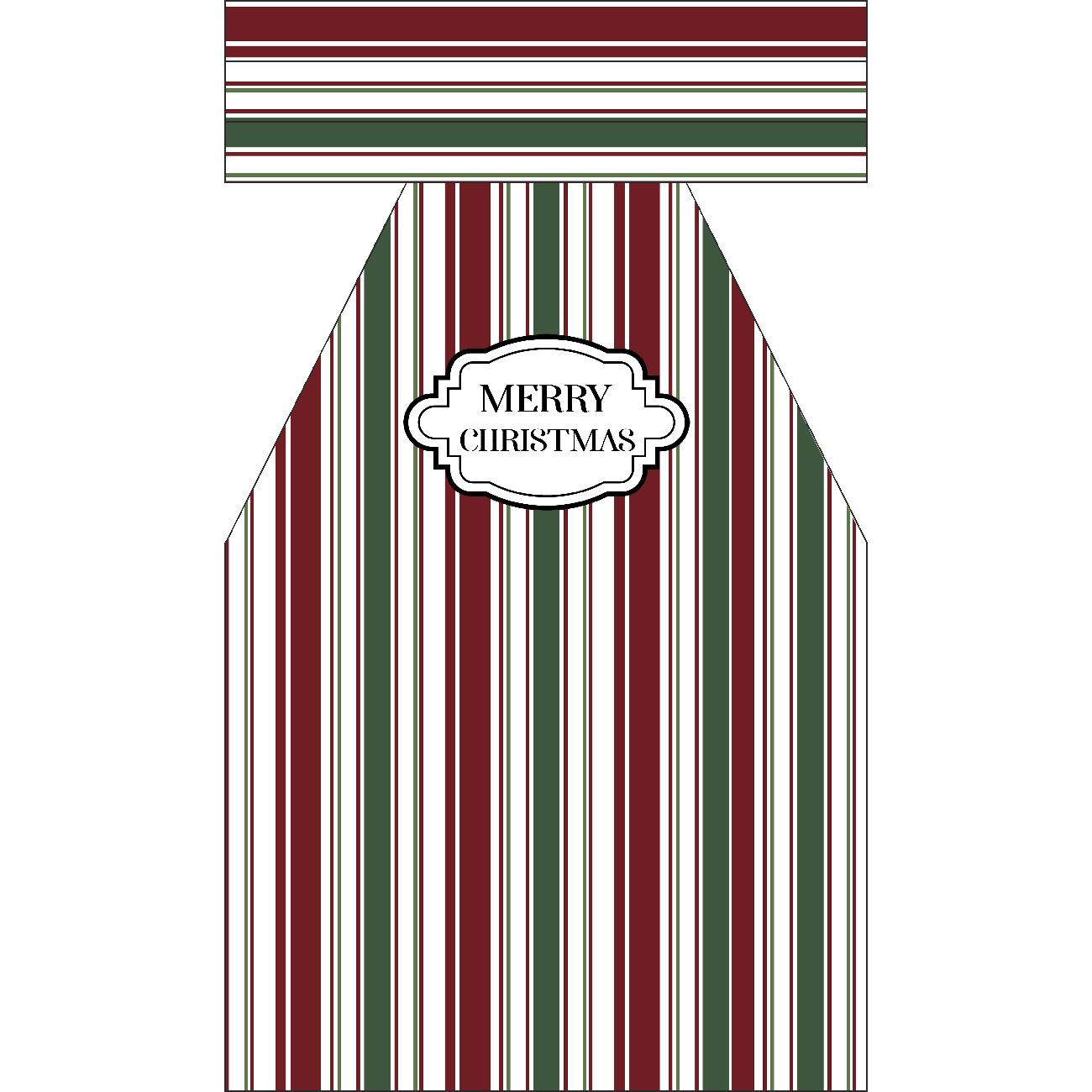 CHRISTMAS APRON - MERRY CHRISTMAS / stripes pat. 2