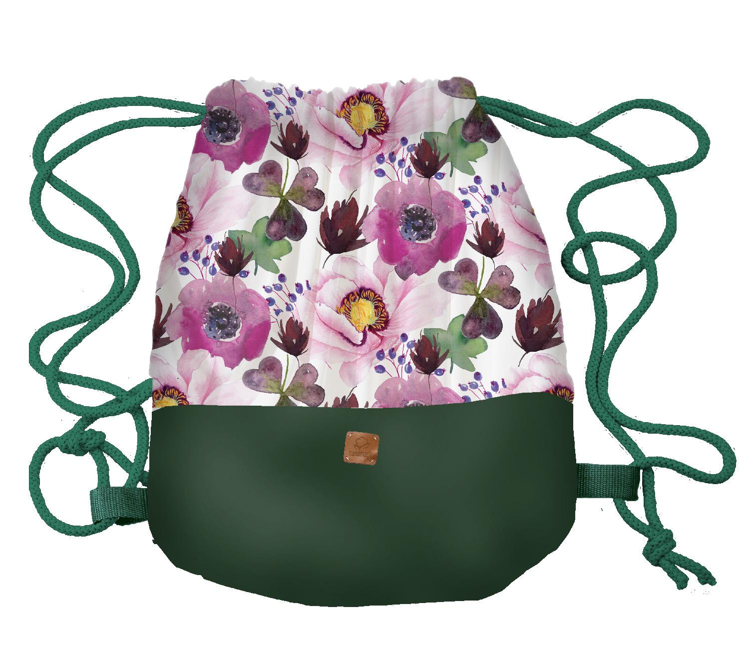 GYM BAG - FLOWERS AND CLOVER (IN THE MEADOW) - small