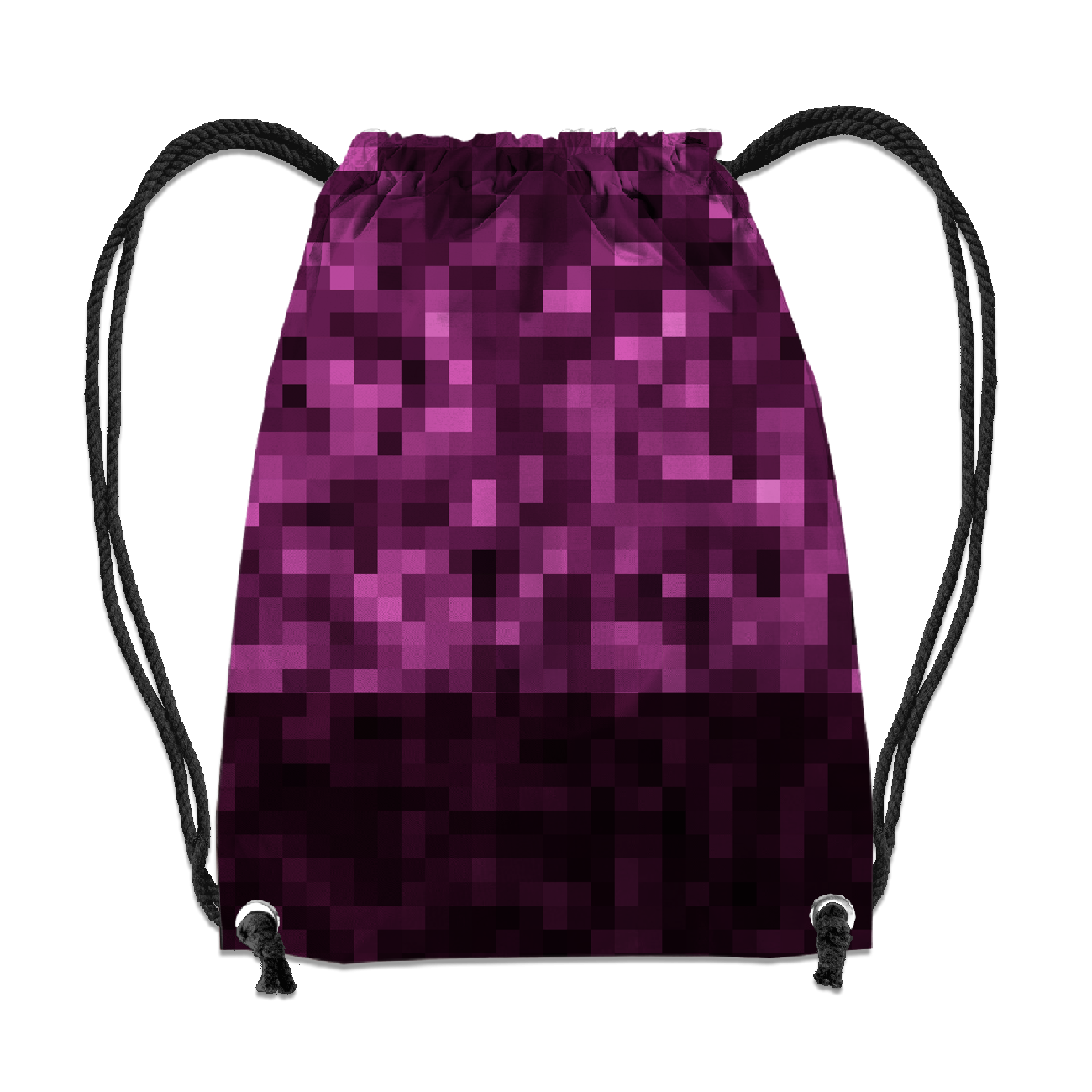 GYM BAG - PIXELS pat. 2 / purple - sewing set